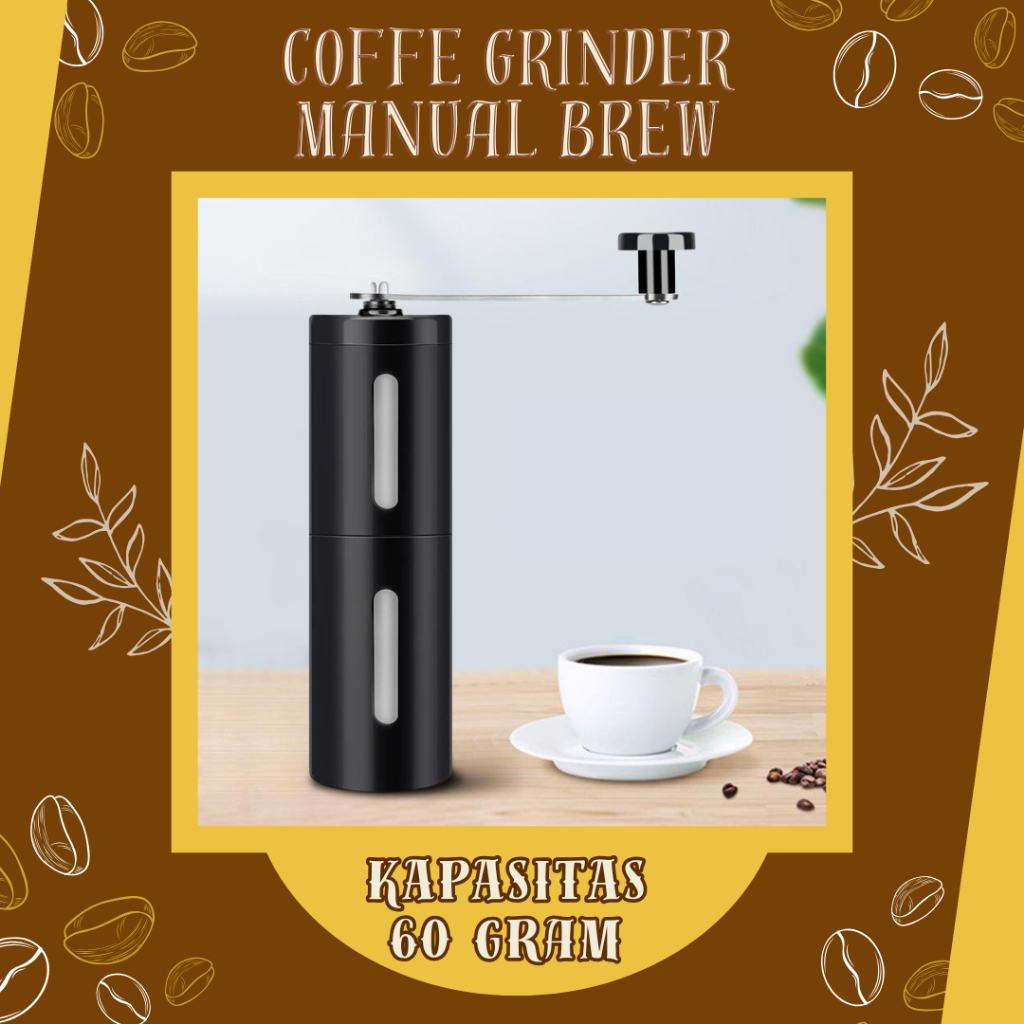 Alat Penggiling Kopi Manual Coffee Grinder Adjustable Penggiling Biji Kopi Halus Kasar Espresso Manu