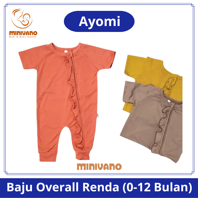Ayomi Baju Anak Overall Renda - Baju Bayi Newborn - Motif Renda