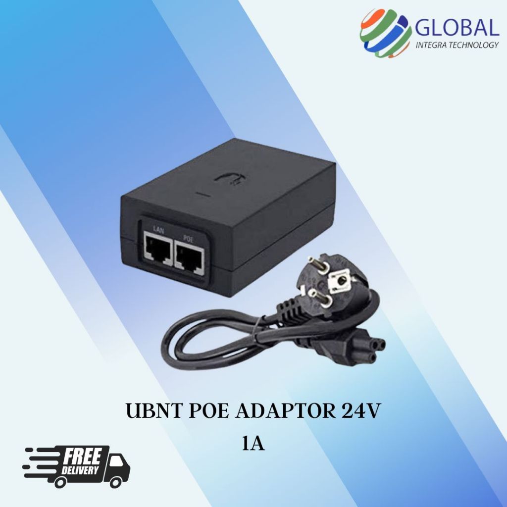 UBNT POE ADAPTOR POE 24V 1A | UBNT POE ADAPTOR 24V 0,5A UBIQUTY