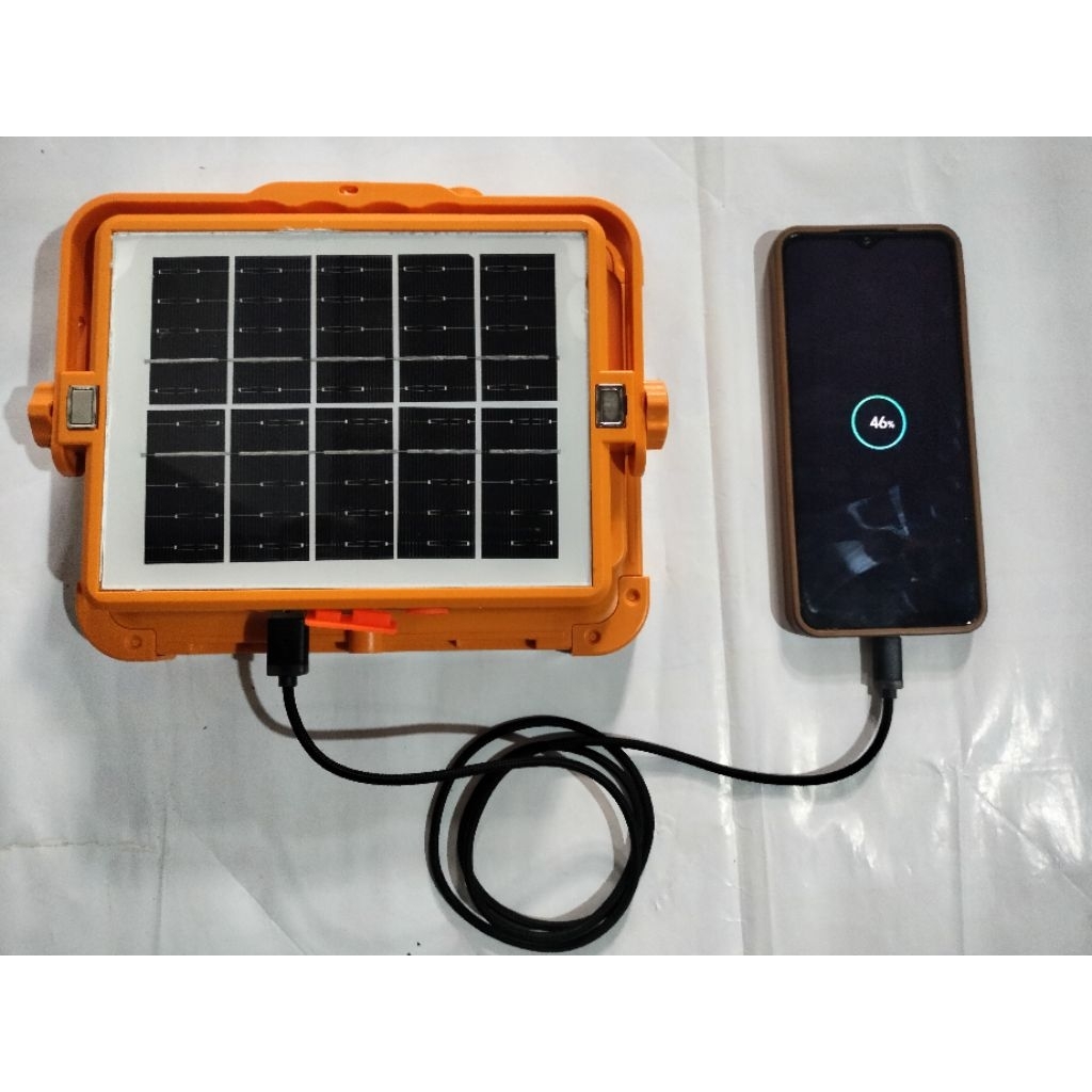 Lampu Tenaga Surya 1000W 12000MaH Power Bank CAS HP