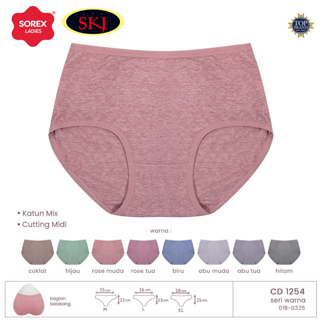 [ISI 3] CD Wanita SOREX 1254 soft / Pakaian Dalam Wanita SOREX 1254