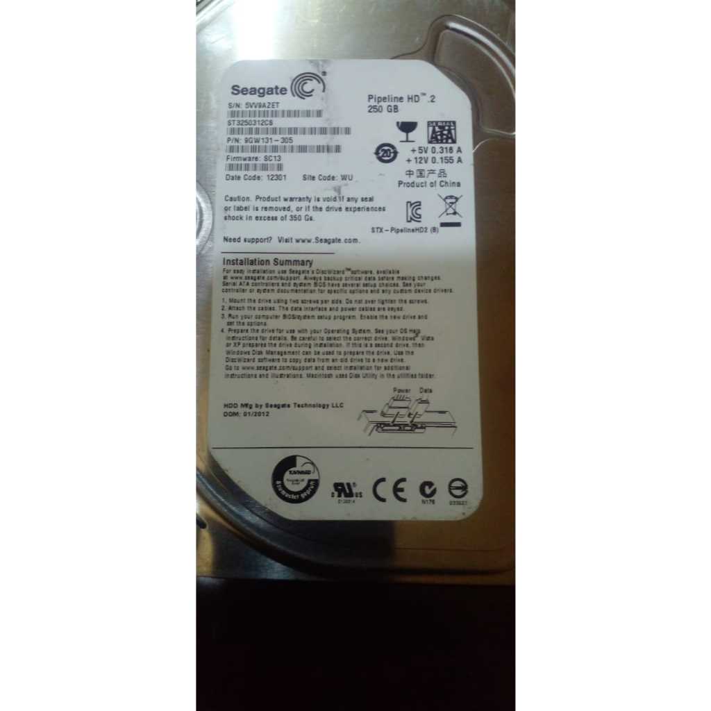 HDD Seagate 250GB-3.5 Inch - Normal