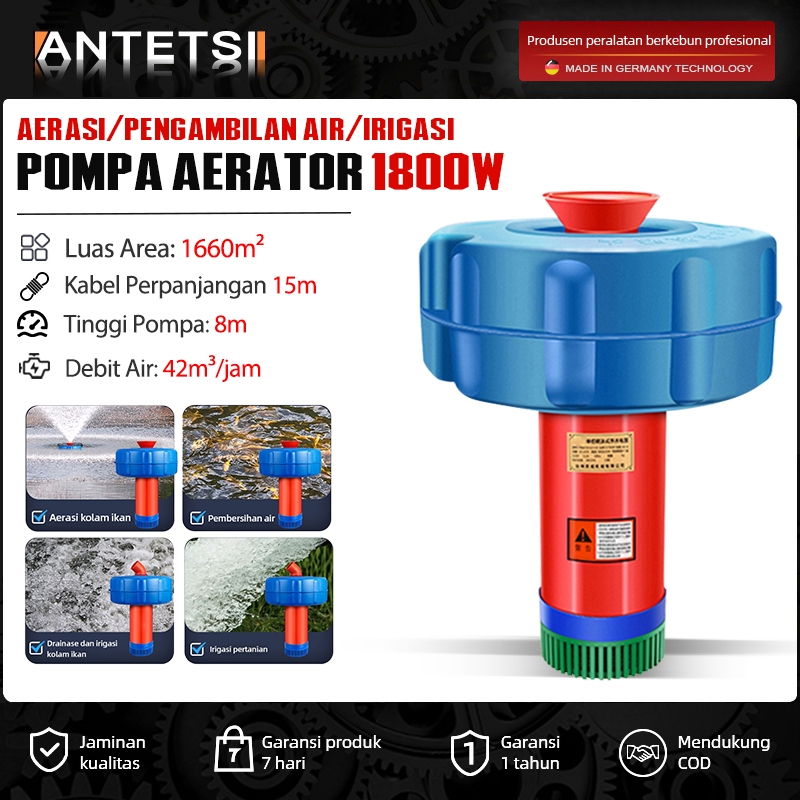 Aerator Kolam Ikan / Oksigenator / Khusus untuk Kolam Ikan / 1800W / Pompa Oksigenasi / Aerator Akua