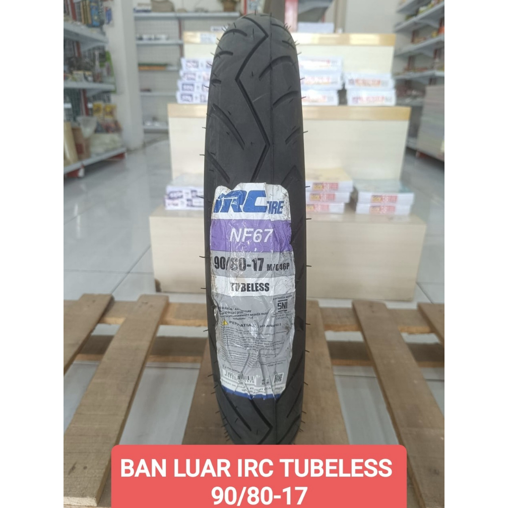 BAN LUAR IRC TUBELESS 90/80-17