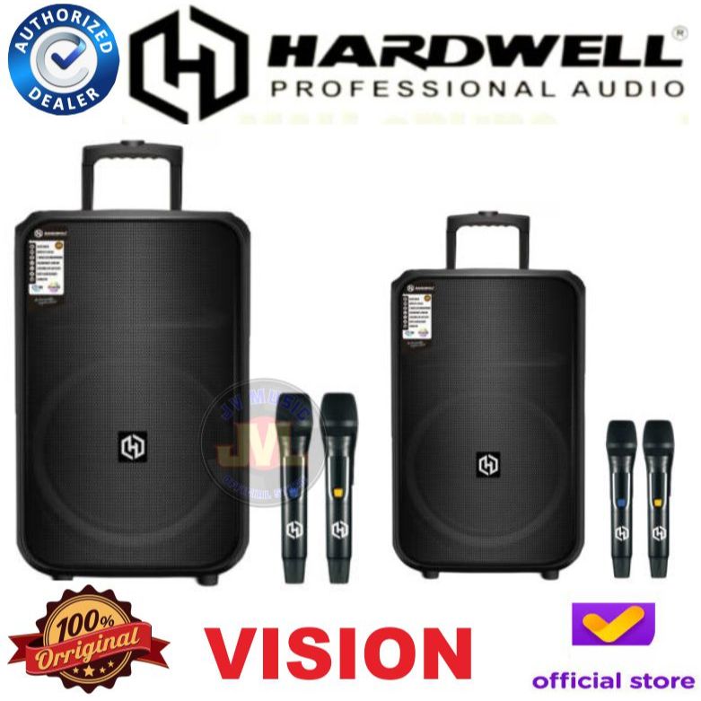 Speaker Portable Aktif  Hardwell Vision 15 Pro  / Vision 12 Pro  Original Hardwell Vision 15Pro / Ha