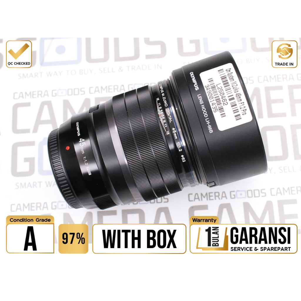 Lensa Olympus 45mm F1.2 PRO M.Zuiko Digital ED Lens Second Bekas Grade A / 45mm f/1.2 - L250462