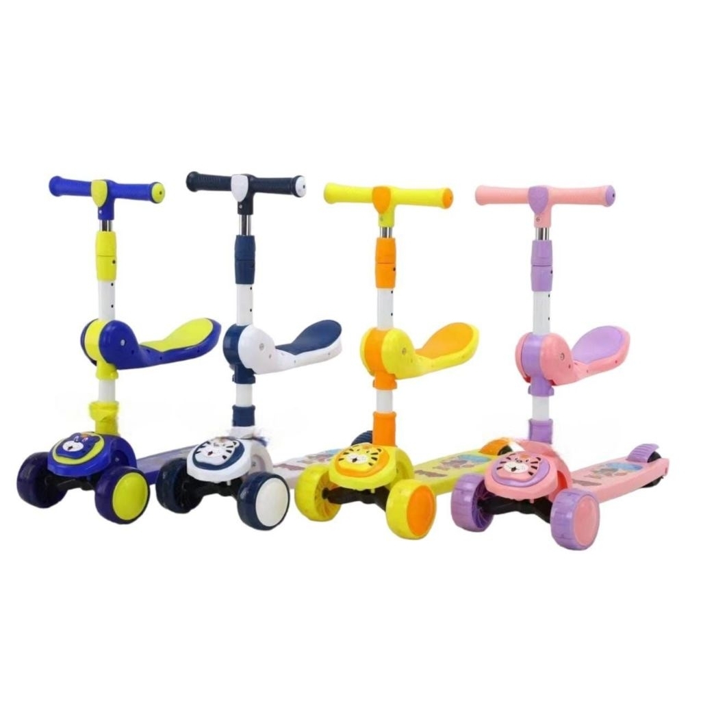 Scooter Anak LED Roda 3 Ada Dudukan dan Ada musik/Scooter Mainan anak