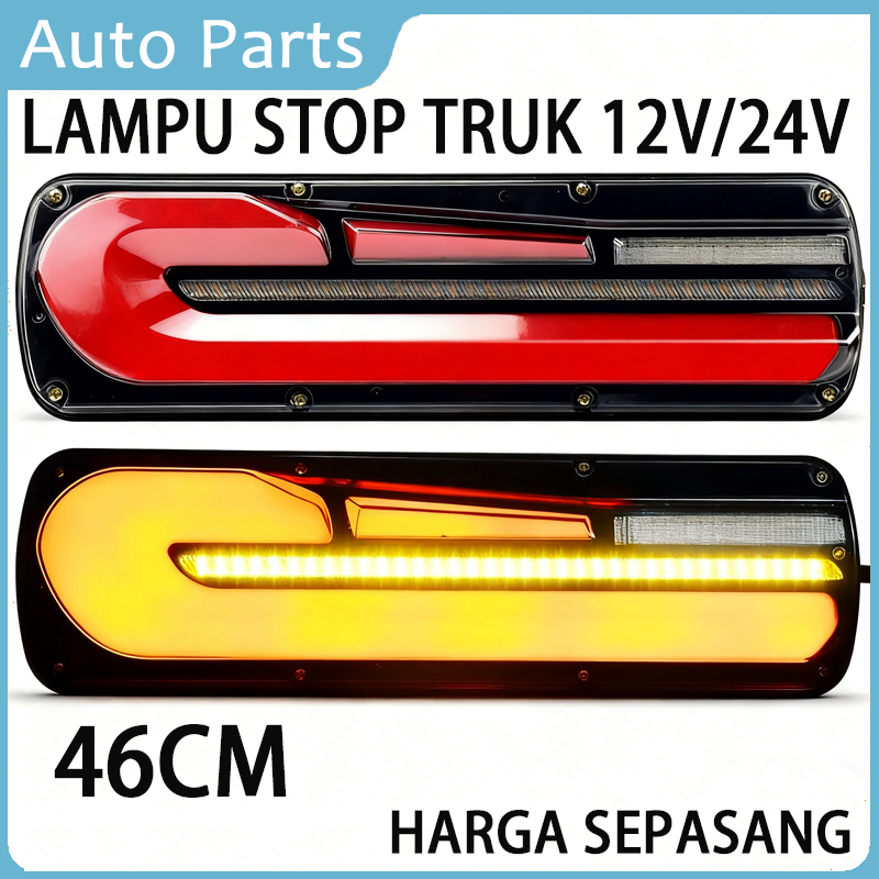 [COD/Garansi] Lampu StopLamp Truk 12V-24V Panjang 46CM BMW Stop Lamp Rem Belakang Truk CANTER GIGA T
