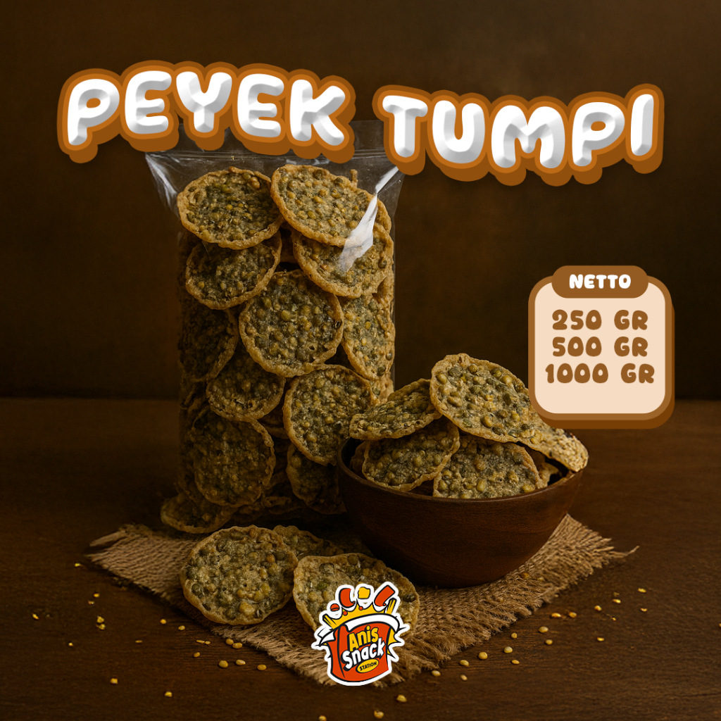 Peyek Tumpi / Peyek Kacang Hijau / Rempeyek Bulat Kacang Hijau