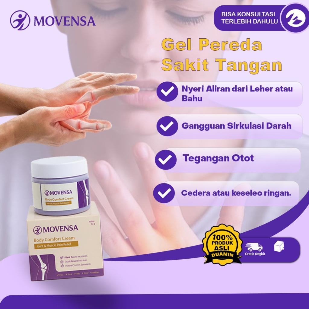 Movensa Official Store Gel Cream Glukosamin Original Krim Pereda Nyeri Sendi Pegal Linu Aman