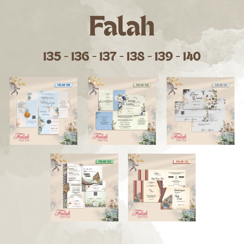 Blangko Undangan Falah 149, 150, 151, 152, 153
