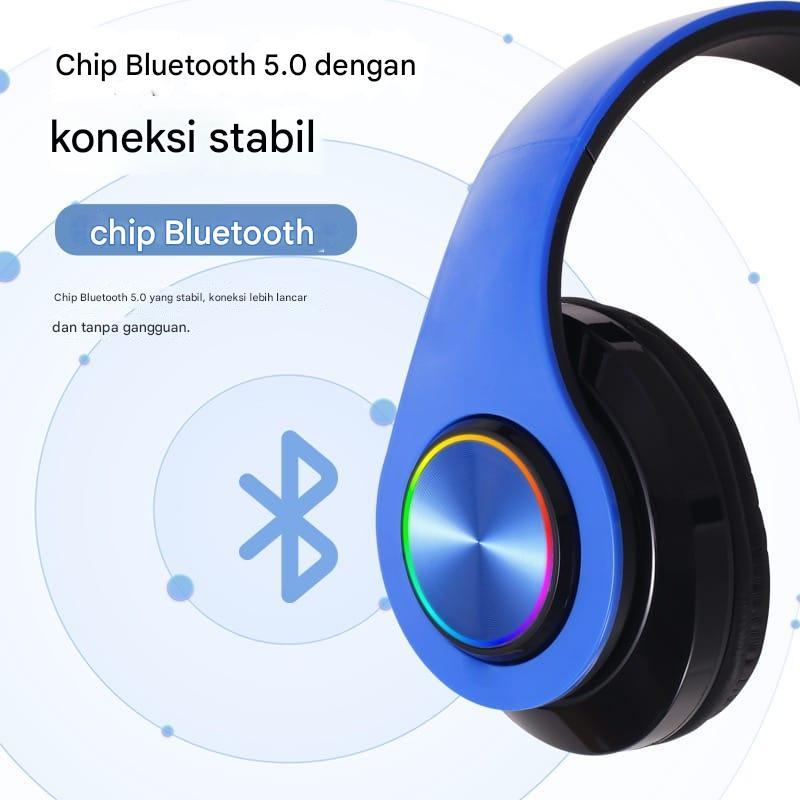 HOT PRODUCT Headphone Bluetooth B39 LED Gaming wireless Headset bando tanpa kabel