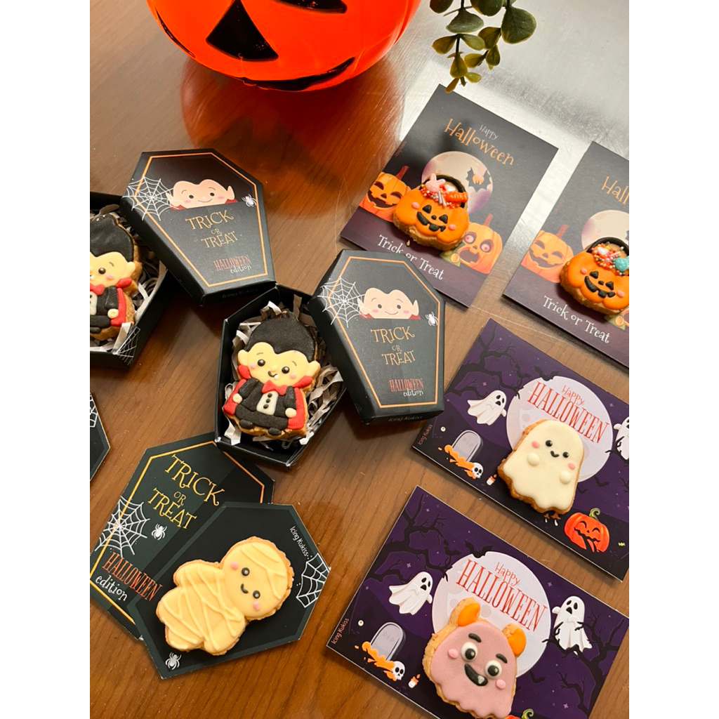 Halloween cookies MINIMAL PEMBELIAN 5 icing kue hias kue kering anak lucu murah natal imlek lebaran