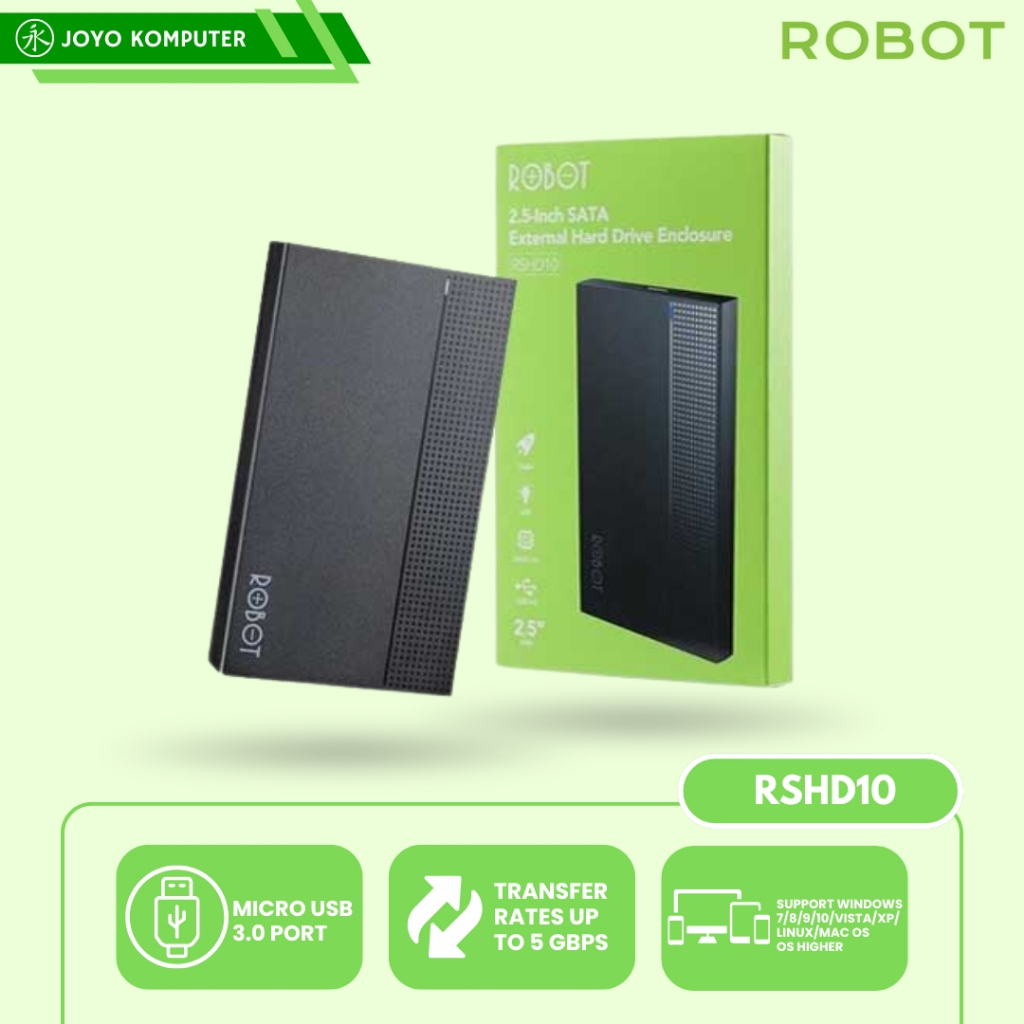 Robot RSHD10 2.5 Inch SATA External Hard Drive Enclosure USB 3.0