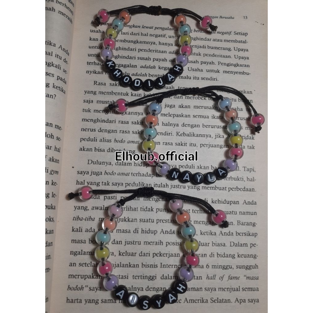 gelang costum nama gelang nama gelang serut costum nama gelang request nama