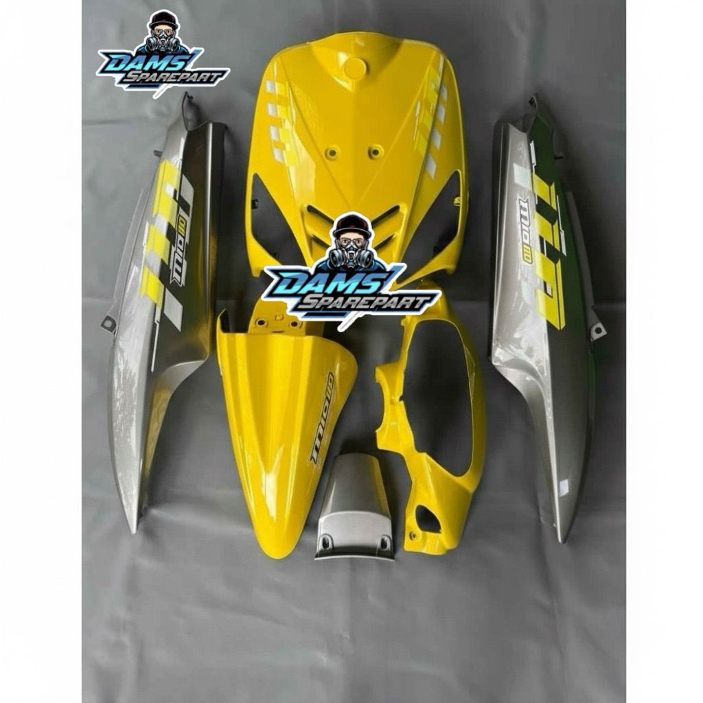 Full Body Halus Yamaha Mio Sporty Warna Kuning Grey VIETNAM STYLE List Striping Transparan