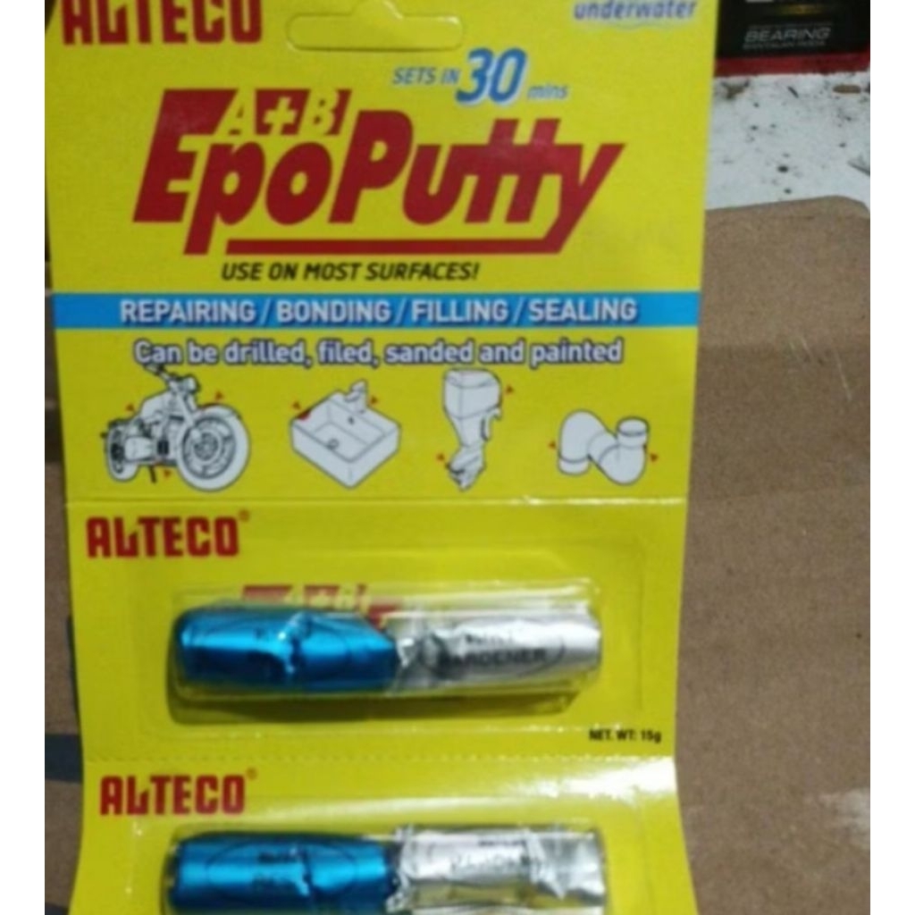 EPO PUTTY 15 GRAM Porting LEM UNTUK TAMBAL TANGKI BENSIN