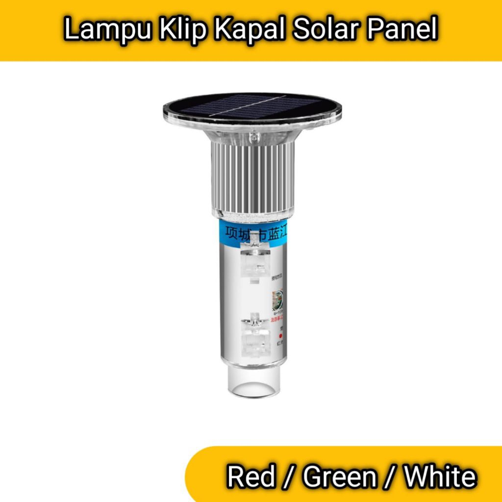 Lampu Klip Jaring Nelayan Solar Panel Lampu Torpedo Kapal Nelayan