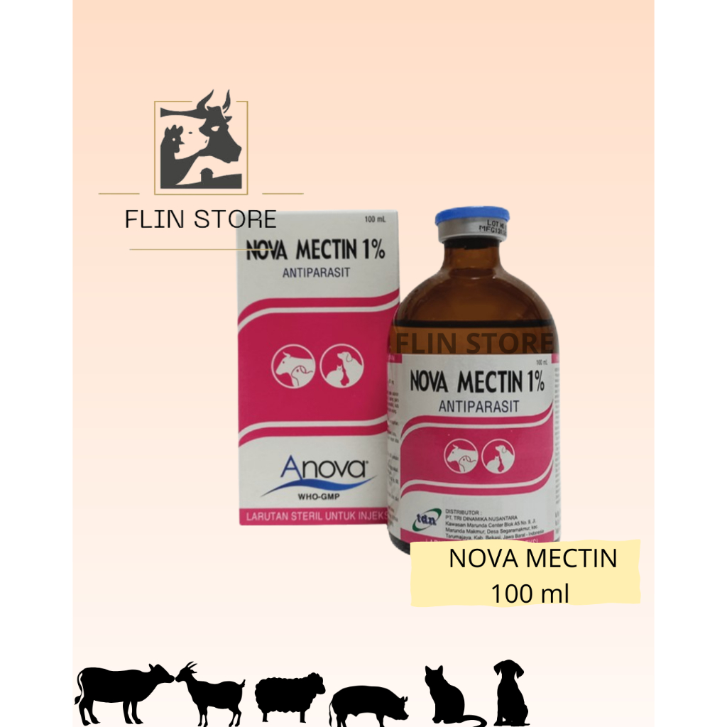 Nova Mectin 1% Obat Cacing Dan Kutu Hewan