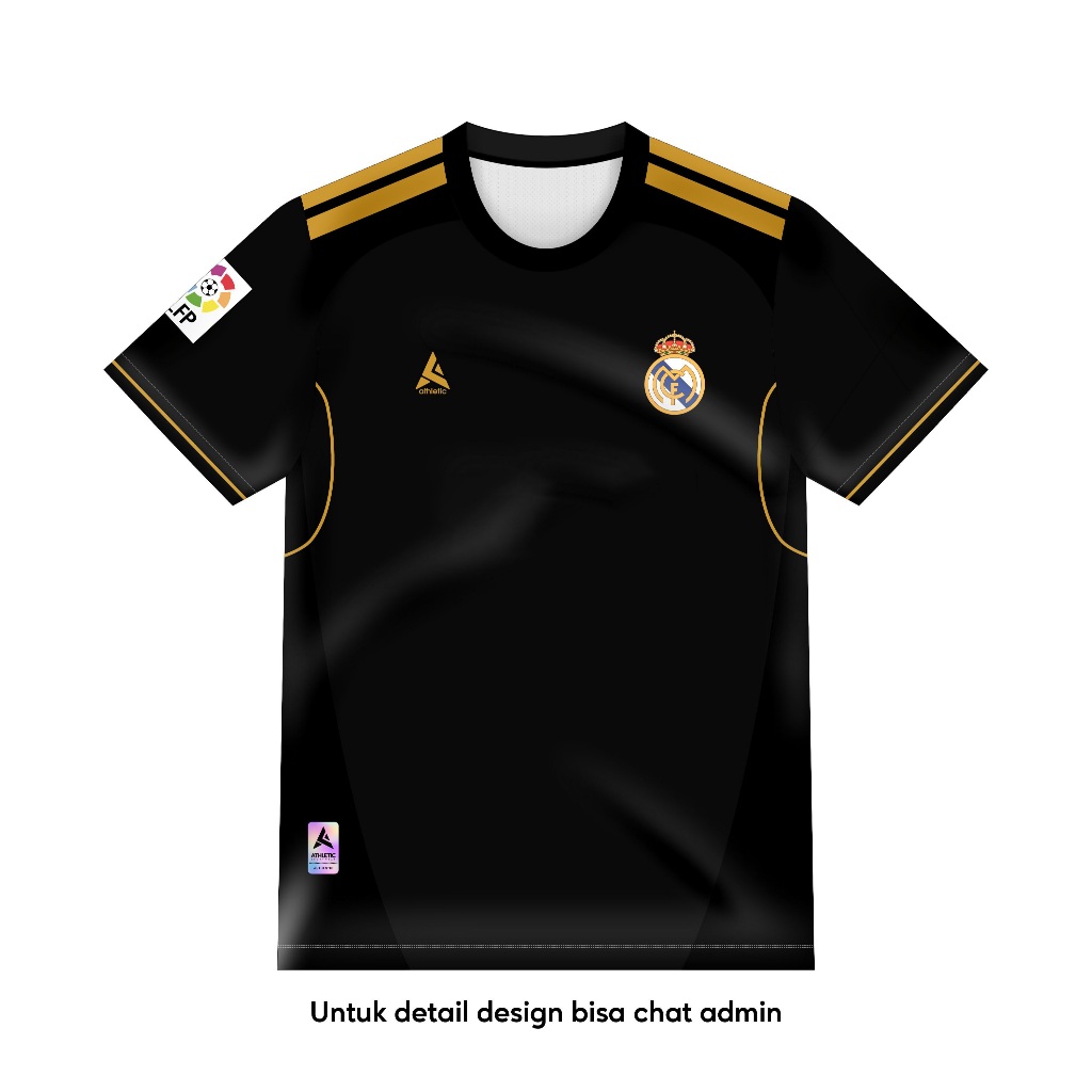 ATHLETIC SPORTWEAR - Jersey Vintage Bola Fantasy Real Madrid Away 2011-12 Fullprinting Casual - Atas