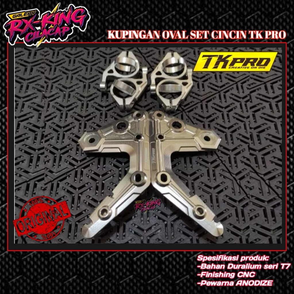 KUPINGAN LAMPU OVAL SET CINCIN CNC TK PRO
