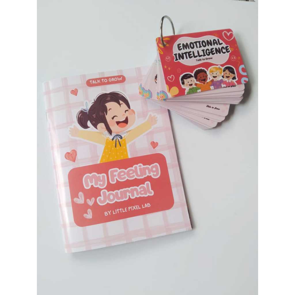 Flashcard Emotional Intelligence Anak + Journal Refleksi & Mood Tracker – Belajar Kontrol Emosi & Em