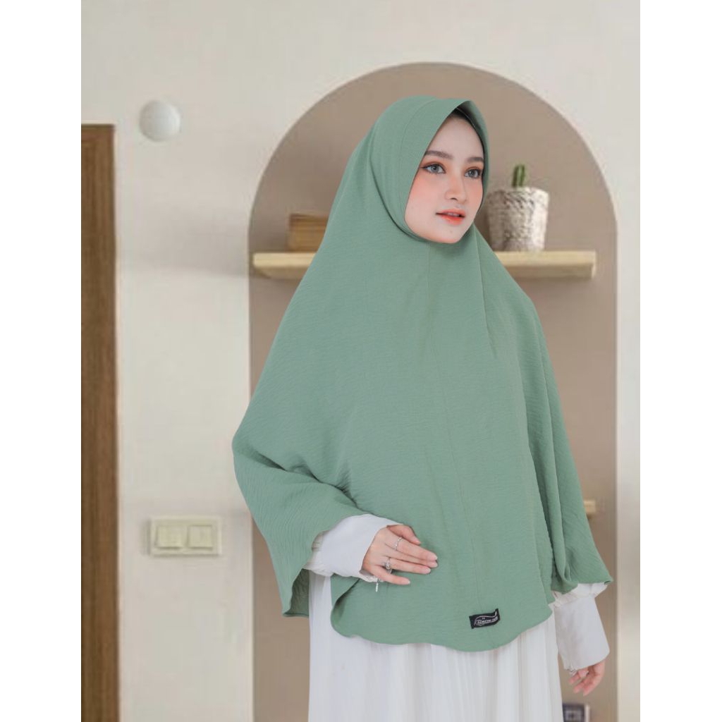 Hijab instan syar'i size XL crinkle Airflow