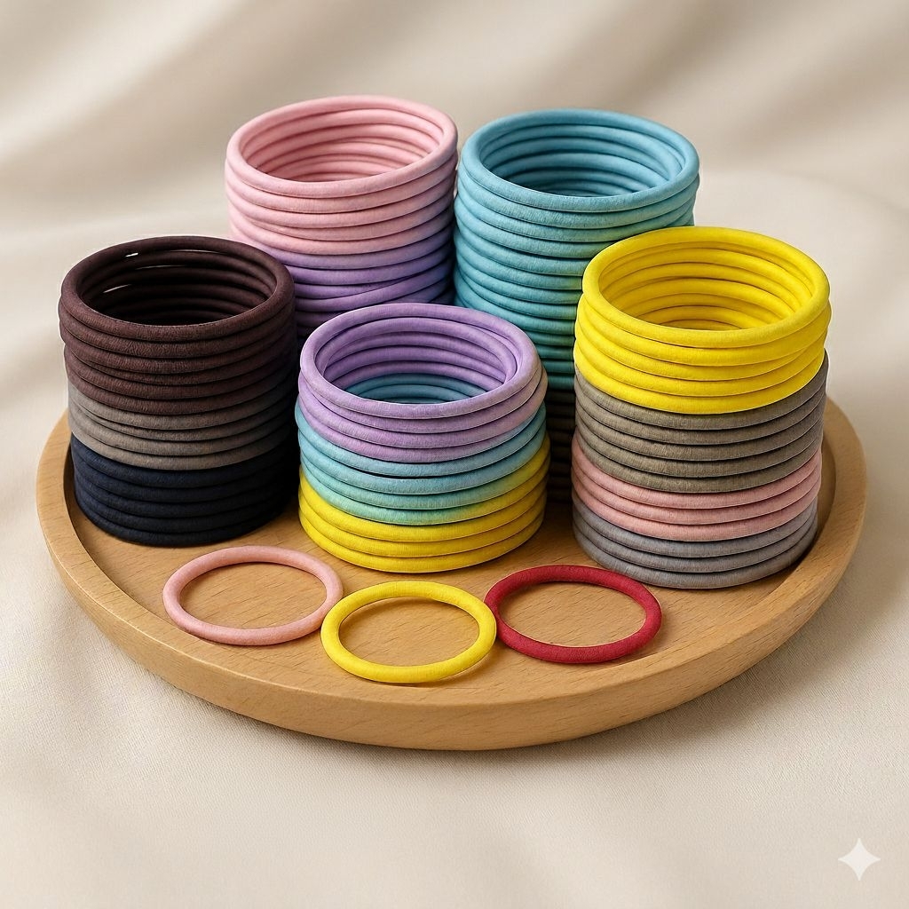 1pcs IKAT RAMBUT HITAM POLOS & MULTICOLOUR /IKAT RAMBUT KOREA / KARET GELANG