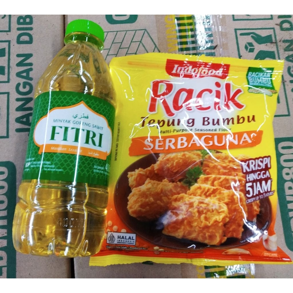 Promo Paket Bumbu Tepung Serbaguna Kentucky Ayam Krispi & Minyak Goreng Botol ll Bumbu Tepung Ayam C