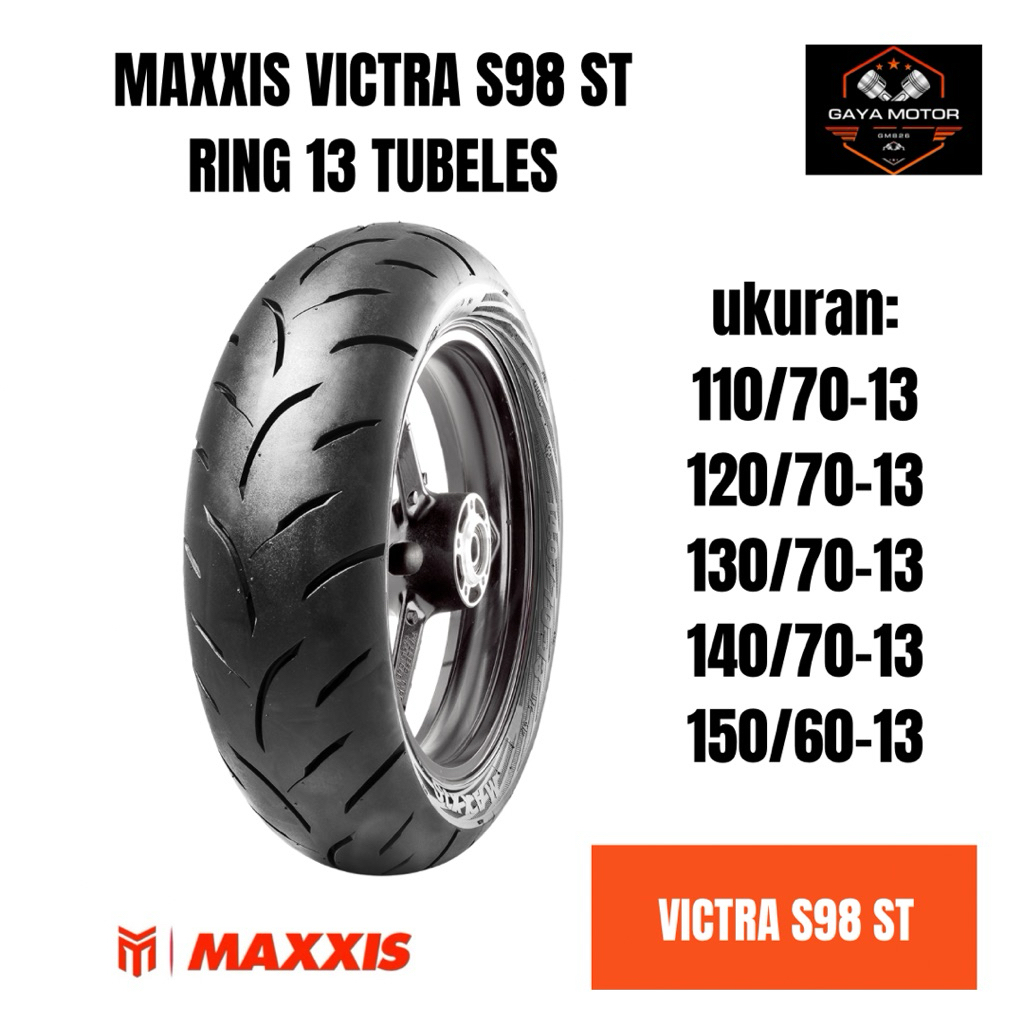 BAN MOTOR NMAX PCX MAXXIS VICTRA RING 13 TUBELESS DEPAN BELAKANG
