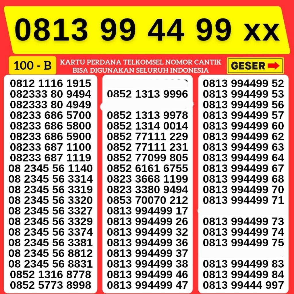 Nomor Cantik SIMPATI 11DIGIT TELKOMSEL 4G 5G 3GB Kartu Perdana Simpati Telkomsel 11digit Nocan Simpa