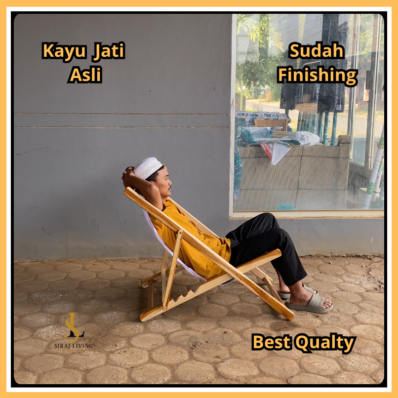 Kursi Lipat / Kursi Santai / Kursi Malas Lipat Kursi Goyang Bali Kursi Lipat Kayu Jati