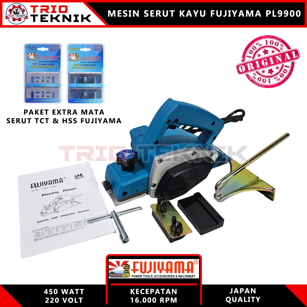 Mesin Planer Serut Kayu Fujiyama PL9900