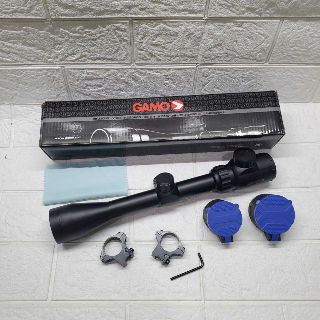 Gamo 3-9X40 Teleskop Reticle Mildot Lampu 3 Warna