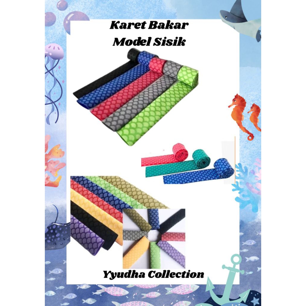 Karet Bakar Joran Tegek MOTIF SISIK Panjang 25cm/Karet Bakar Joran Tegek