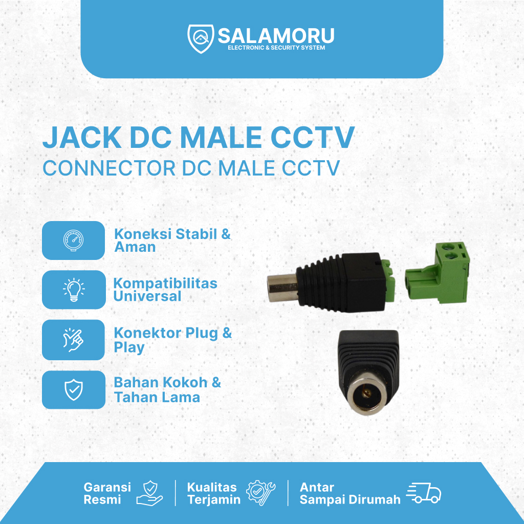 Jack DC Male CCTV / Connector DC Male CCTV