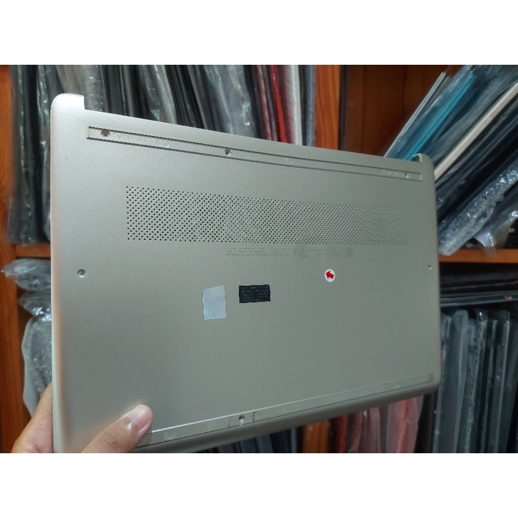 Bottom Case Casing Bawah Laptop HP 14s-fq1136AU Gold 14 Inch minus panah ditengah