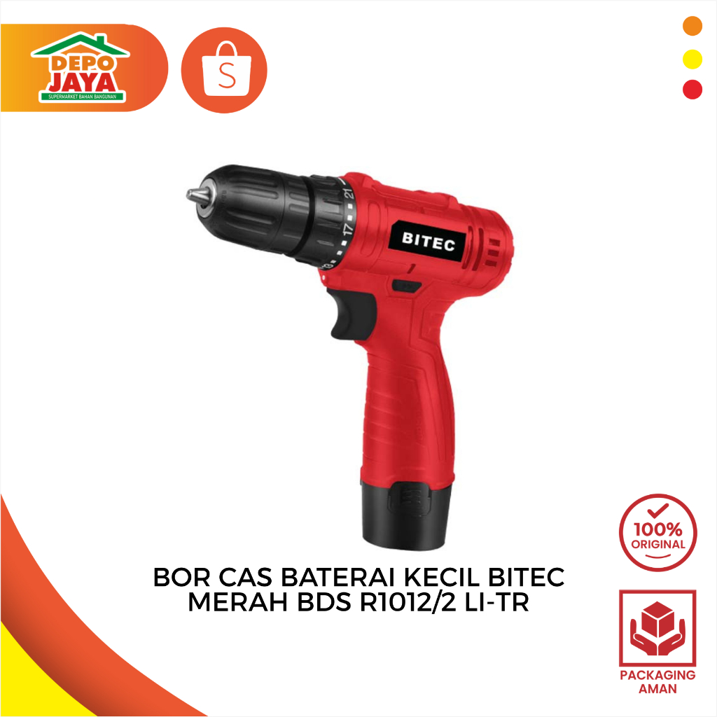 BOR BATERAI BITEC BDS R1012/2 LI-TR - MESIN BOR GENGGAM BATERAI CAS MERK BITEC TYPE BDS R1012/2 LI-T