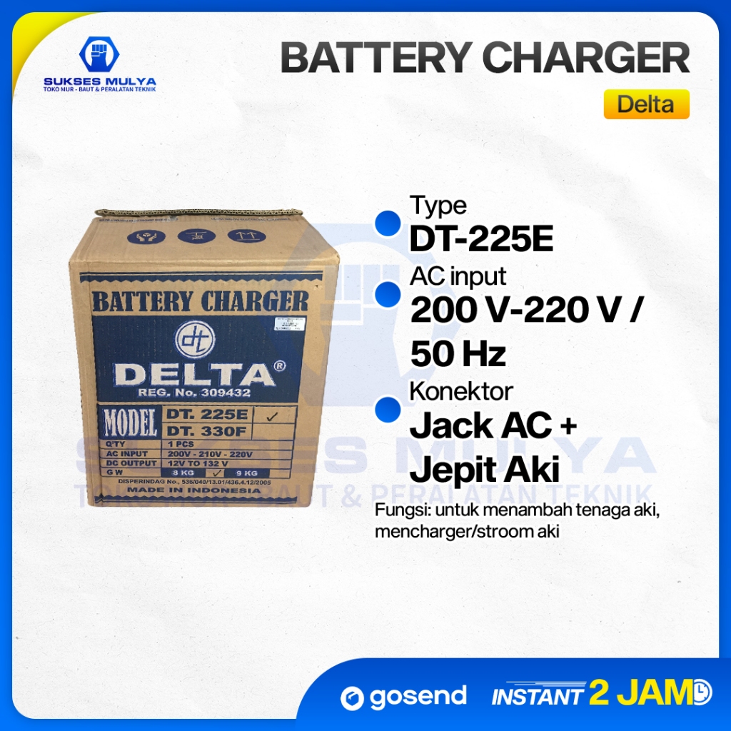 Battery Charger Accu Delta DT 225E Cas Accu