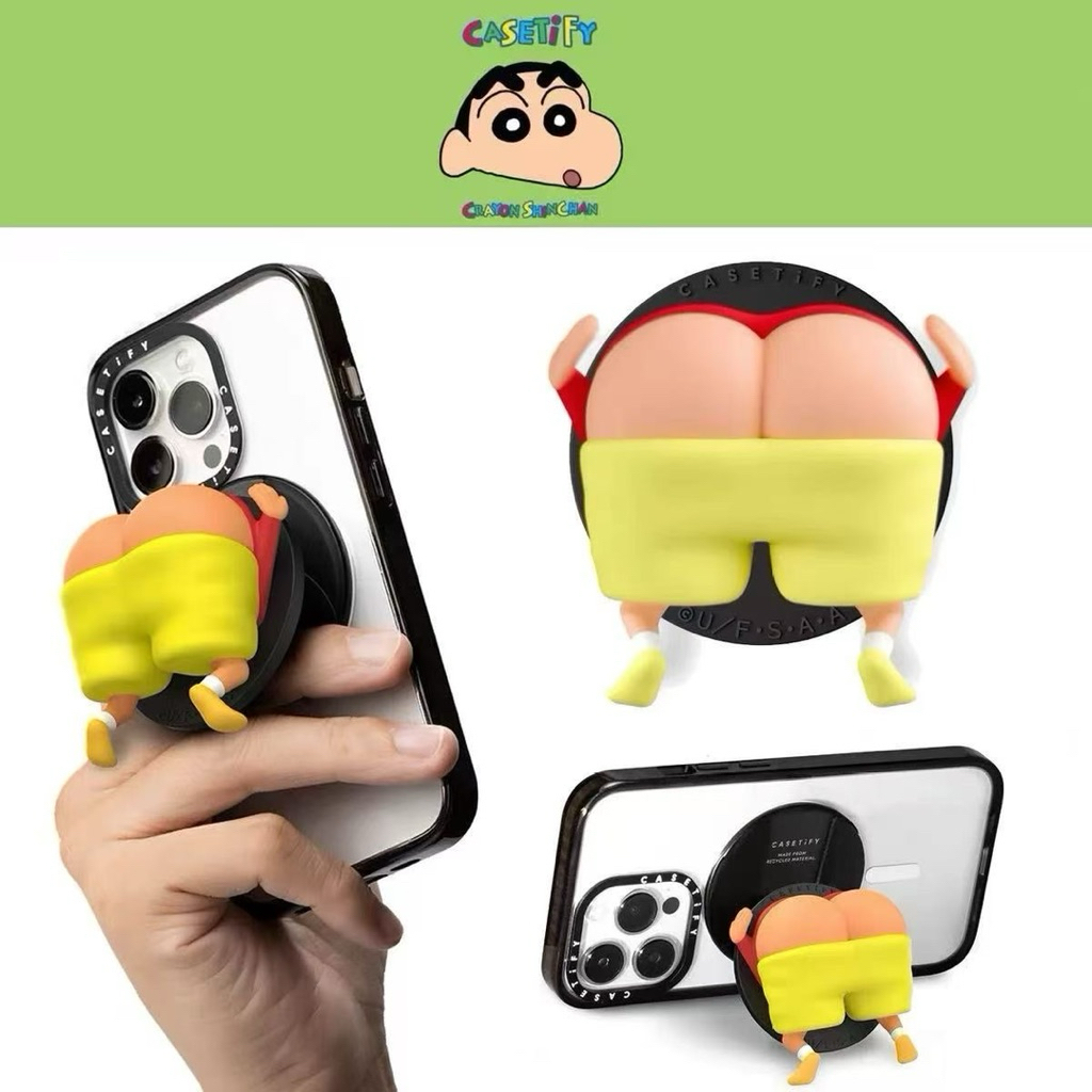 Ready Stock Casetify Gripstand Magsafe Crayon Sinchan Lucu Imut Popsocket Pop Griptok Flower Paws Bu