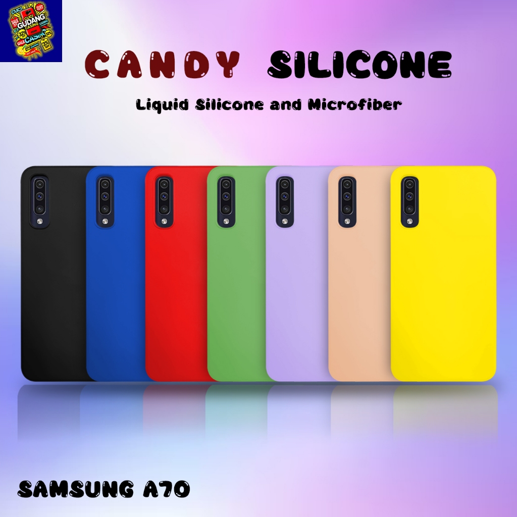 Samsung A70/A70S Candy Case Softcase MICROFIBER SUEDE Casing [ NEW ] HITAM MERAH BIRU HIJAU UNGU