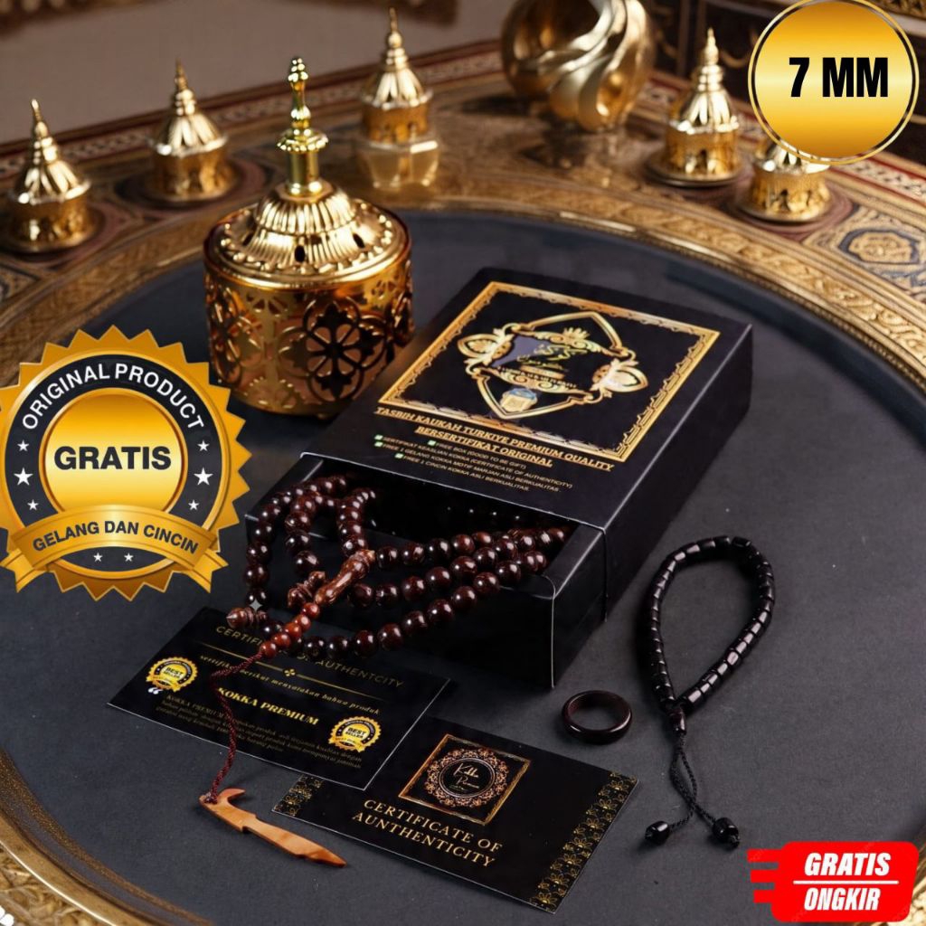 Tasbih Kokka 7 MM Asli Premium Tasbih Kokka Murah Tasbih Kokka Turki Tasbih Kokka Bersertifikat Tasb