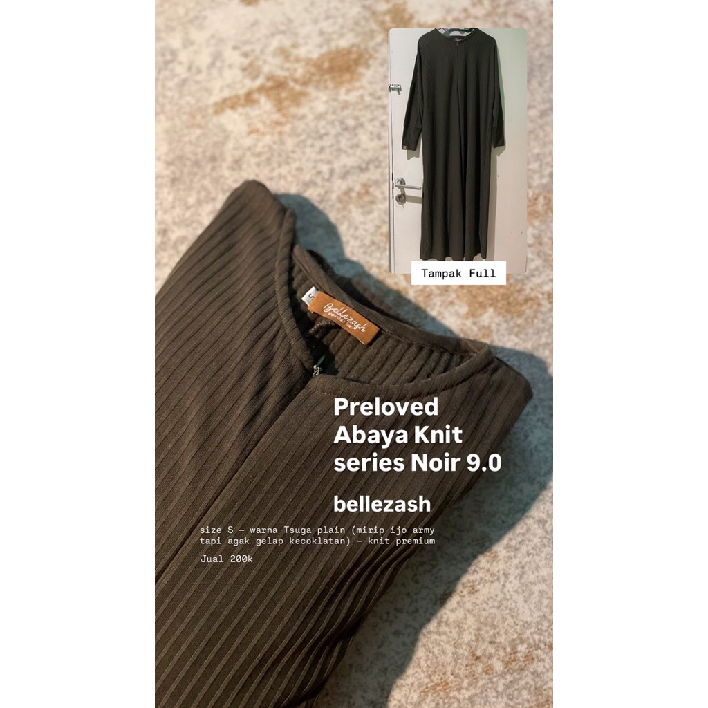 Preloved noir abaya knit Bellezash