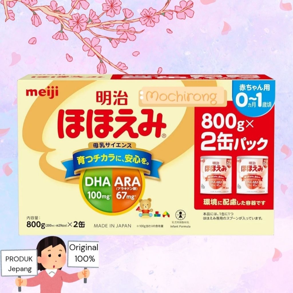 Meiji Hohoemi Paket Ekonomis isi 2 Kaleng 800g