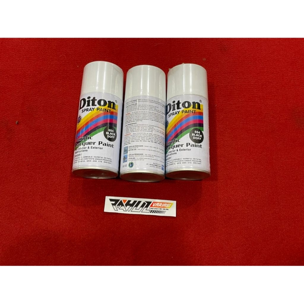 CAT DITON BIASA HITAM DOFF CAT PILOX HITAM DOFF