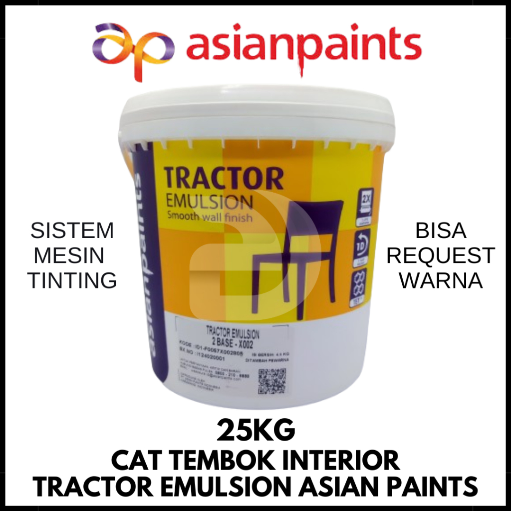 Cat Tembok Interior Tractor Emulsion Asian Paints 25Kg / Ochre