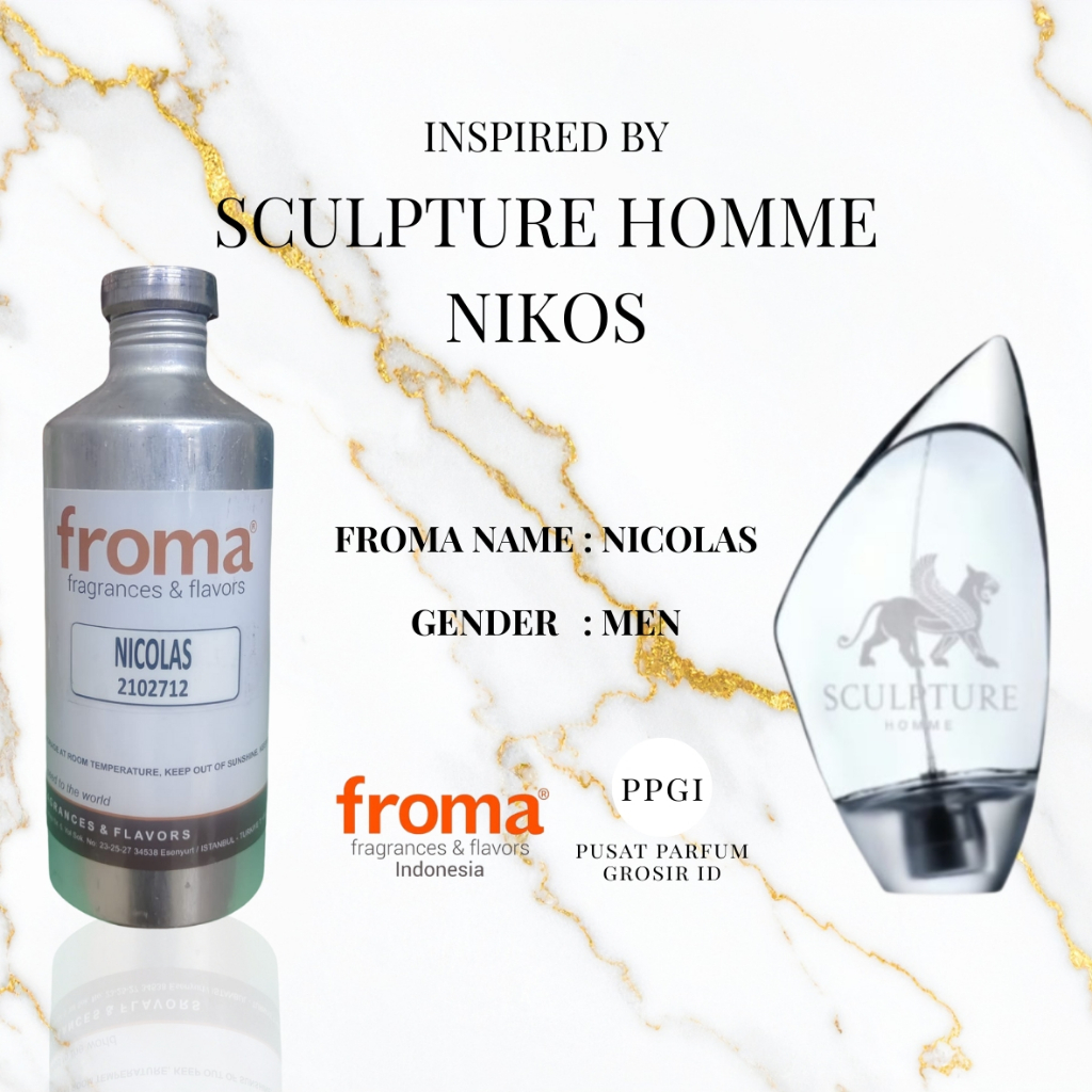 Bibit Parfum NICOLAS INSPIRED BY SCULPTURE HOMME - 50ml - 100ml | by FROMA