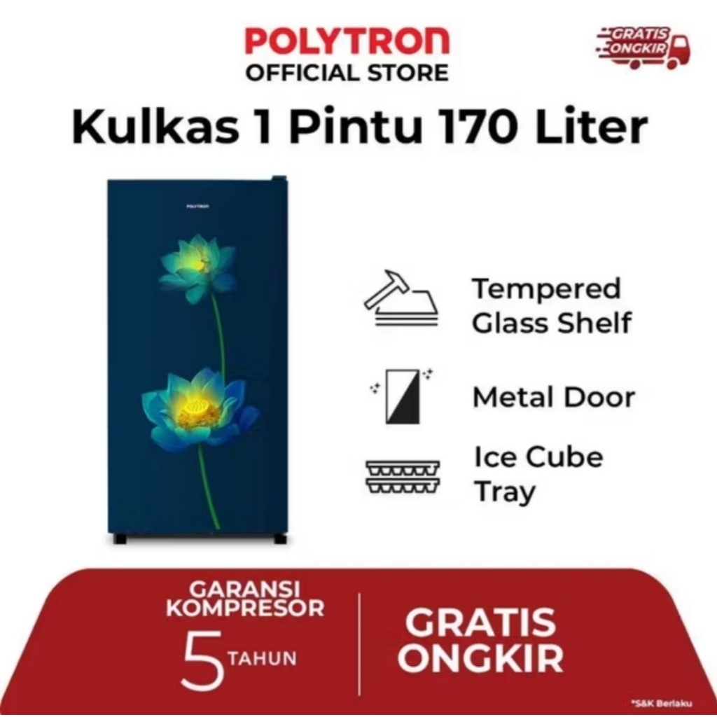 KULKAS POLYTRON 1 PINTU PRB-177