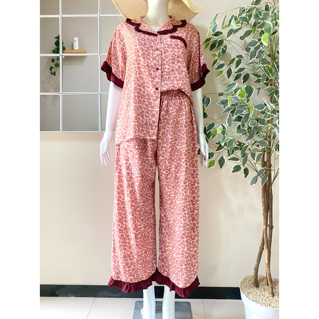 SET ARA RUFFLE LD 120/PIYAMA KOMBINASI JUMBO