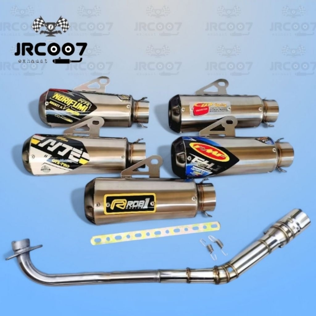 COD knalpot racing gtx rbt roadrace norifumi fmf rob1 cld jupiter vega smash shogun supra revo dll